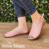 Sandalia Bajita Semi Cerrada Rosado / 35 Normal Zapatos Bajitos