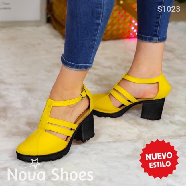 Sandalias Con Correas Y Tacón Robusto: Ideal Para El Día A Zapatos Medianos