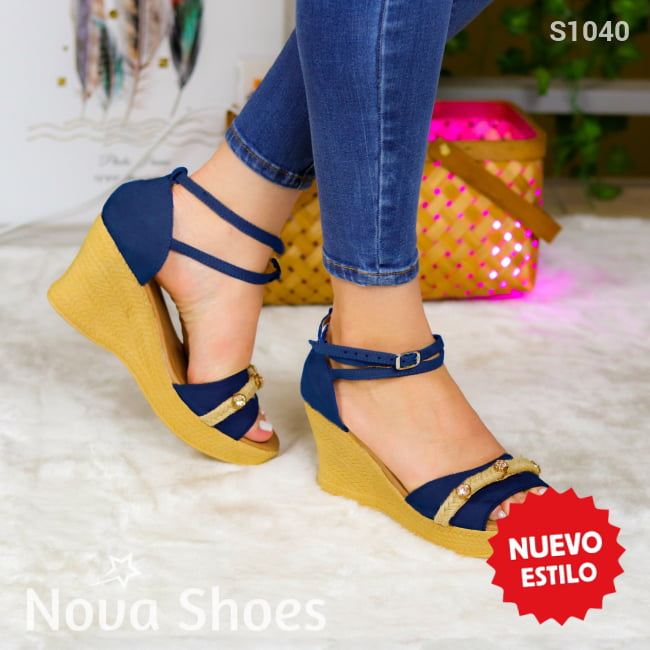 Belleza En Altura: Sandalias Para Toda Ocasión Azul / 35 Normal Zapatos Altos