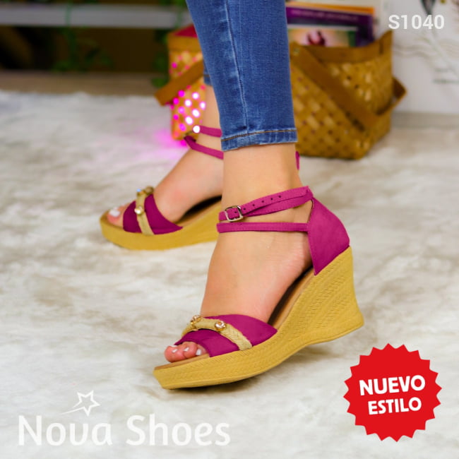 Belleza En Altura: Sandalias Para Toda Ocasión Fucsia / 35 Normal Zapatos Altos
