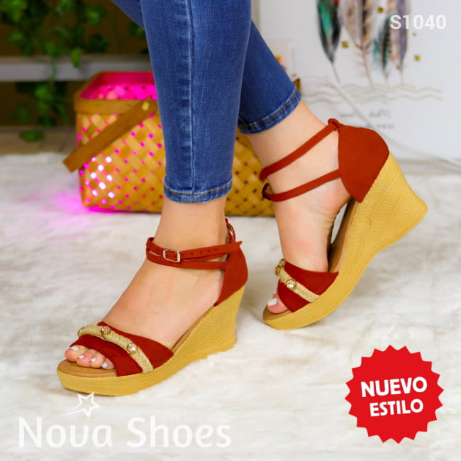 Belleza En Altura: Sandalias Para Toda Ocasión Rojo / 35 Normal Zapatos Altos