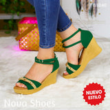 Belleza En Altura: Sandalias Para Toda Ocasión Verde / 35 Normal Zapatos Altos