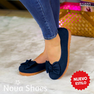 Suavidad Y Estilo: Flats De Jean Con Chongo 38 / Normal Zapatos Bajitos