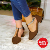 Sutileza Y Carácter: Zapatos Con Tacón Bajo Correa Elegante Medianos