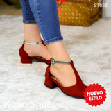 Sutileza Y Carácter: Zapatos Con Tacón Bajo Correa Elegante Medianos