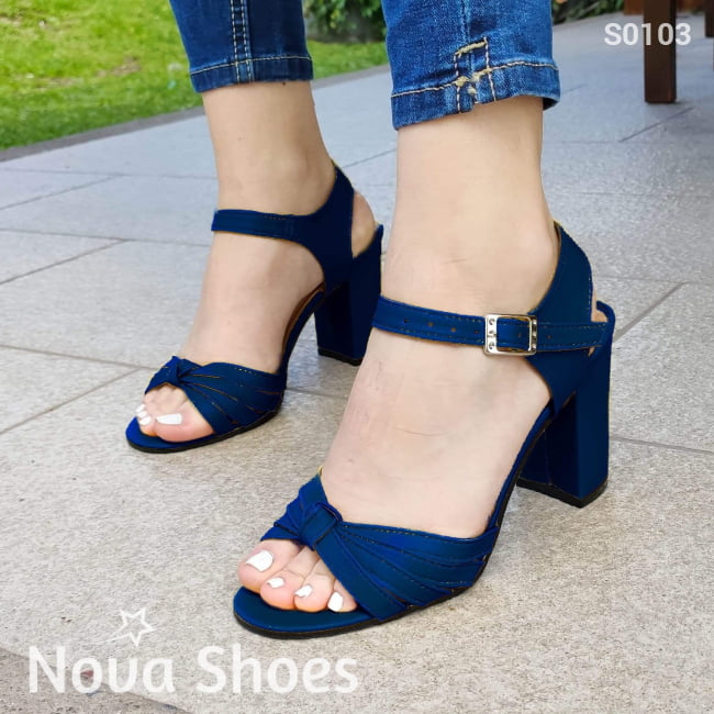 Te Veras Hermosa Con Estas Sandalias Azul / 35 Normal Zapatos Medianos
