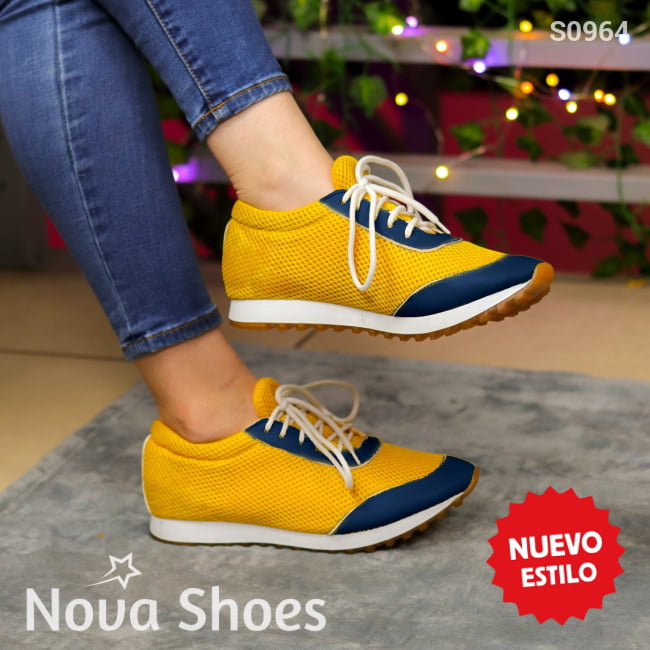 Tenis Deportivos Dinámicos Estilo Y Versatilidad Para Tu Vida Azul / 35 Normal Zapatos Medianos