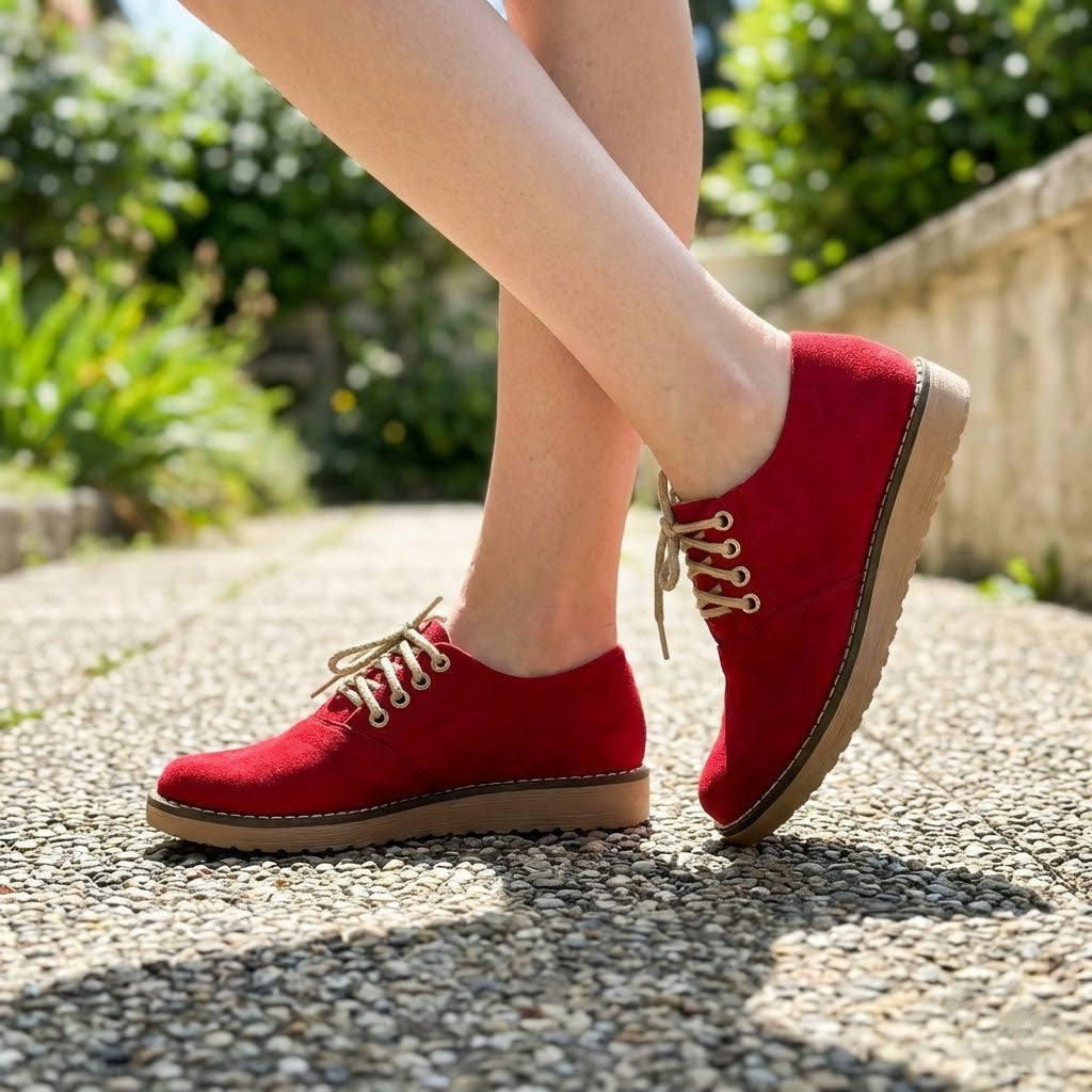 Zapato Casual Tipo Oxford. Suela Flex. Acabado Gamuza