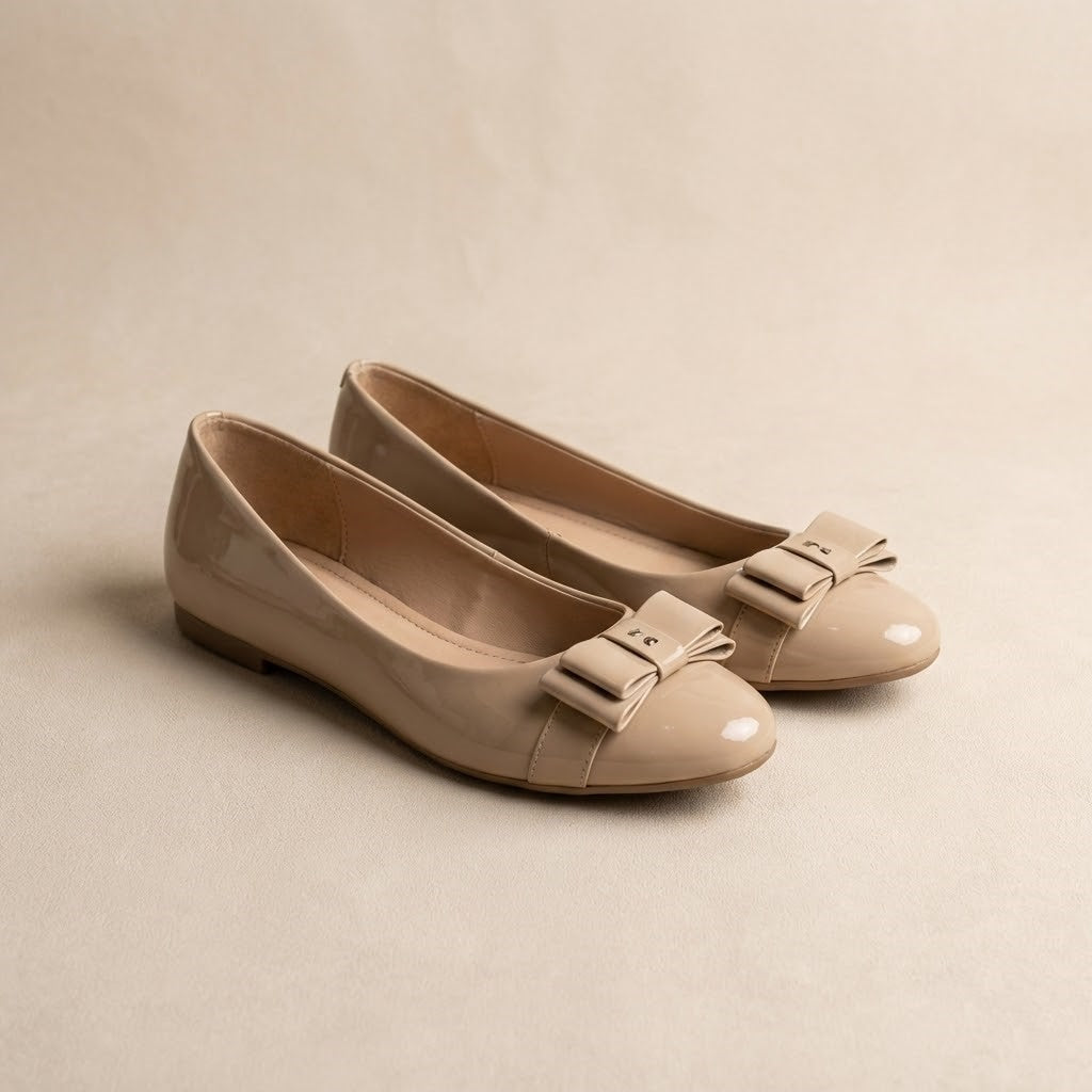 Flat Charol Bow: Comodidad 24/7 y Efecto Estilizador