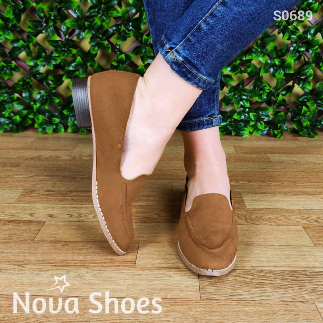 Copia De Sandalia Abierta Construida Con Un Taconcito Pequeño Cafe / 35 Normal Zapatos Bajitos