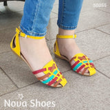 Zapato Bajito Estilo Cangrejero Colorido Diseño Amarillo / 35 Normal Zapatos Bajitos