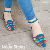 Zapato Bajito Estilo Cangrejero Colorido Diseño Azul / 35 Normal Zapatos Bajitos