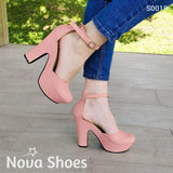 Zapato Cerrado De Enfrente Y Atras Rosado / 35 Normal Zapatos Altos