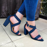 Zapato Comodo De Tacon Varios Colores. Tacon 9 Centimetros Alto Azul / 35 Normal Zapatos Medianos