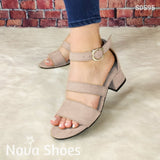 Zapato No Tan Alto Hecho De Gamuza Beige / 35 Normal Zapatos Bajitos