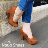 Zapato Totalmente Cerrado Estilo Formal Para Oficinas Cafe / 35 Normal Zapatos Altos