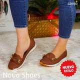 Zapatos Cerrados Con Detalle Sofisticado De Chongo Bajitos