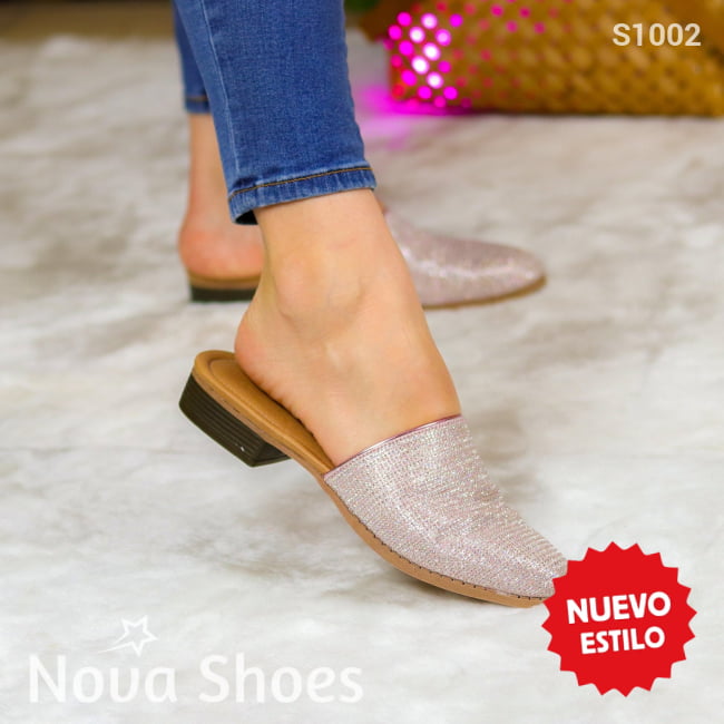 Brillo Rosado Sutil: Zapatos Cerrados Con Un Toque De Glamour 37 / Normal Bajitos
