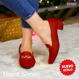 Zapatos De Tacón Bajo Con Detalle Metálico Bajitos