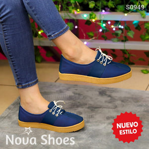 Zapatos Cerrados Casuales: El Toque Final Para Cualquier Outfit Azul / 35 Normal Bajitos